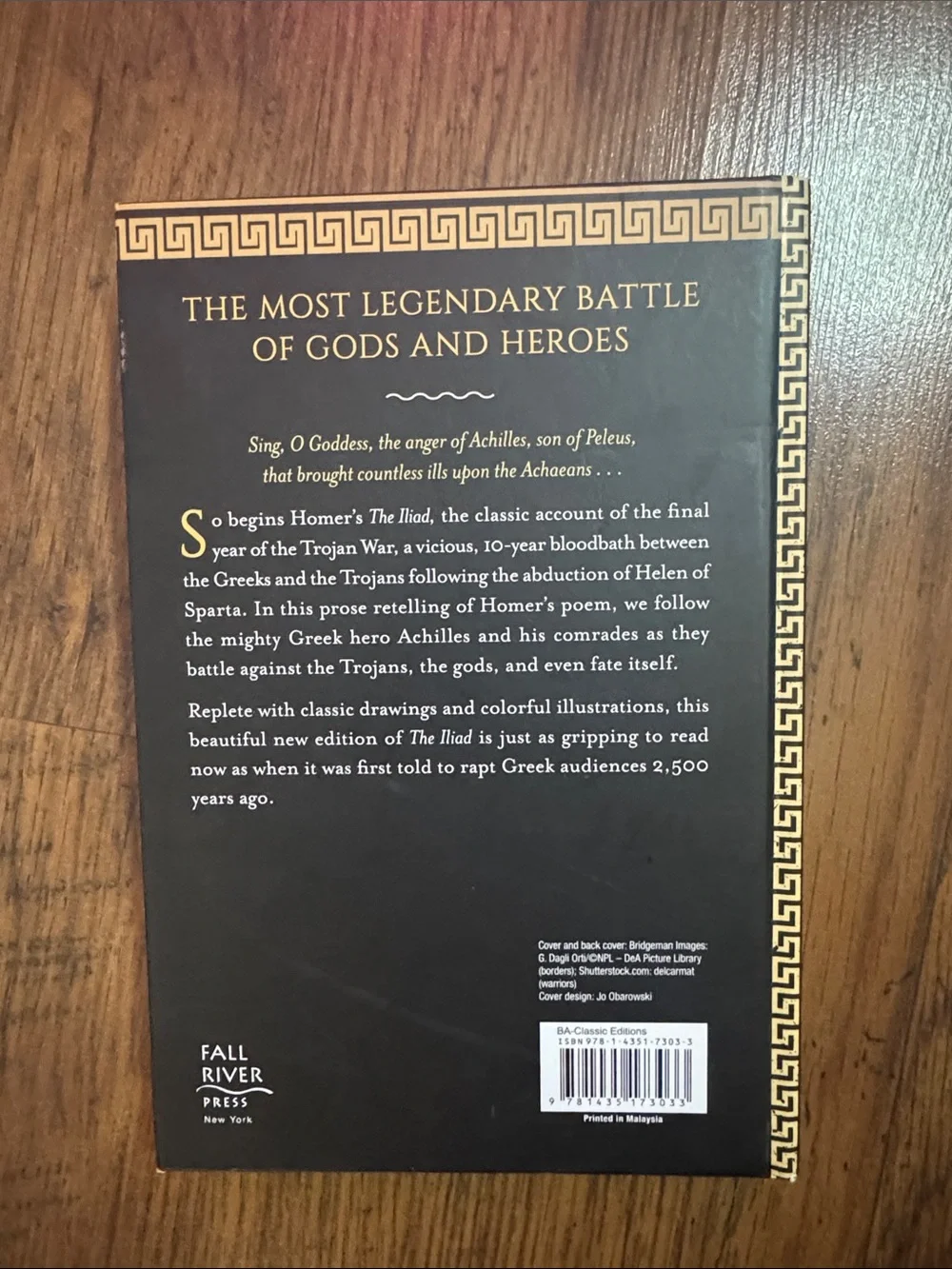 The Illustrated Iliad by Homer - Gold & Black Cover C1.LBk.1